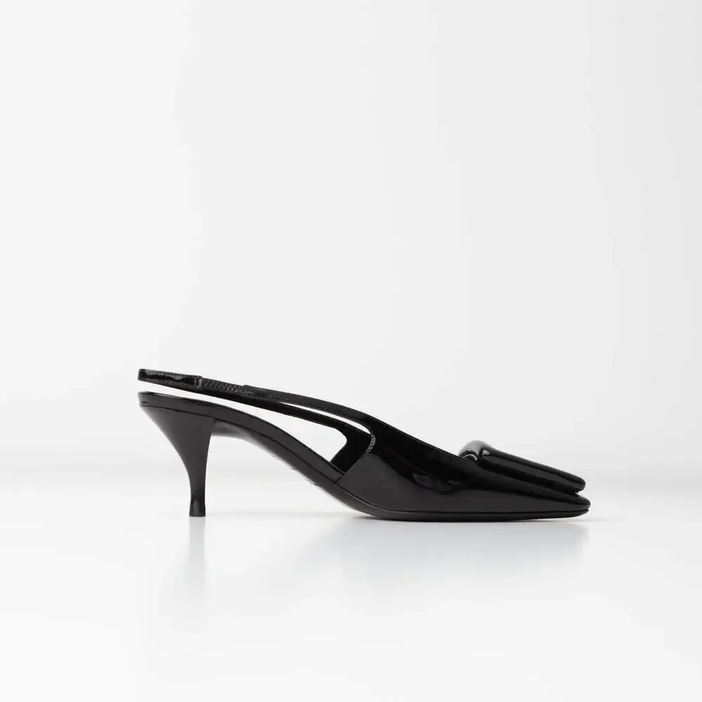 Saint Laurent Women's 24 Slingback Kitten Heel Pumps